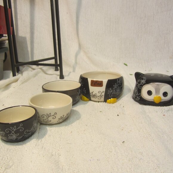 CERAMIC OWL NESTING MEASURING BOWLS BY TEMP-TATIONS - Picture 5 of 8